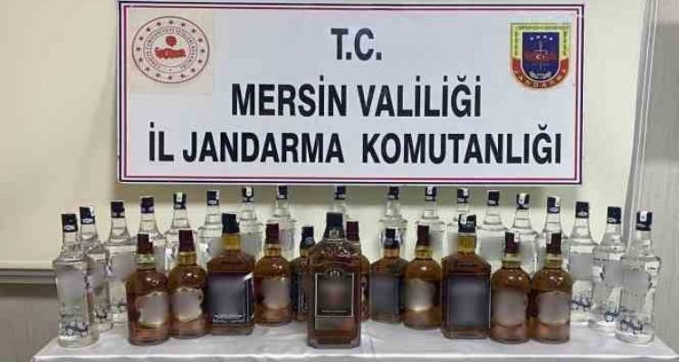 Mersin'de kaçak alkol ve sigara operasyonu