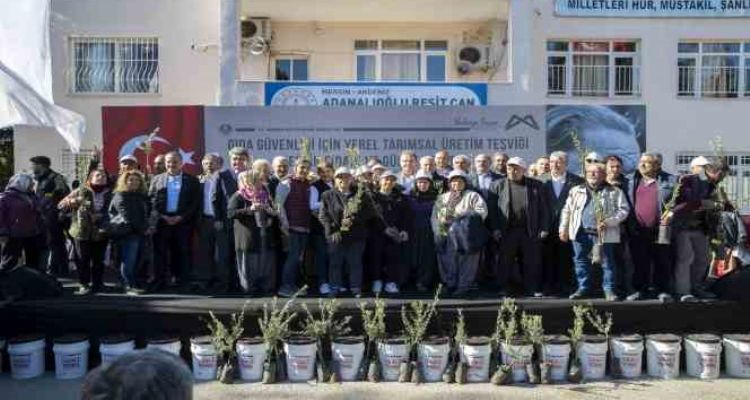Mersin'de çiftçiye zeytin fidanı ve organik sıvı gübre desteği