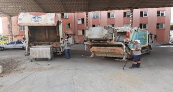 Akdeniz'de genel temizlik ve dezenfekte çalışmaları aralıksız sürüyor