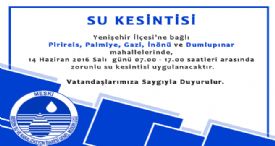 MESKİ’DEN SU KESİNTİSİ UYARISI