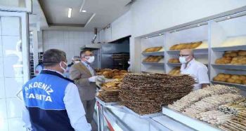 Akdeniz zabıtası fırın ve restoranları denetledi