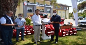 Yangınla mücadele eğitimi alan gönüllülere sertifikaları verildi