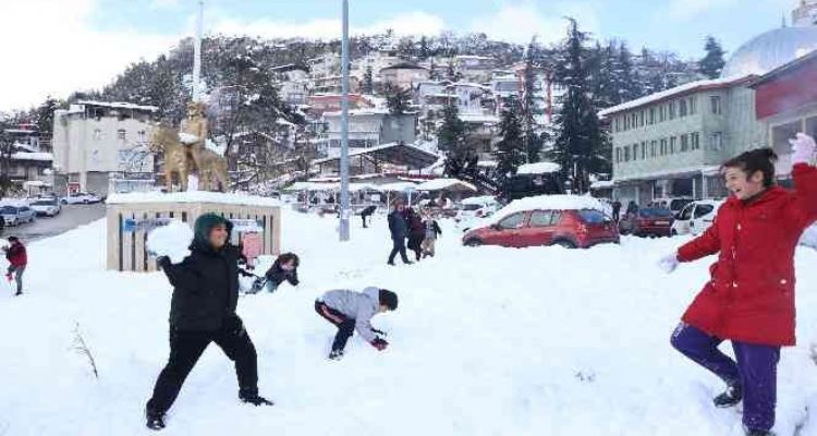 Mersinlilerin kar sevinci