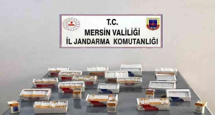 Mersin'de kaçak sigara ve makaron operasyonu
