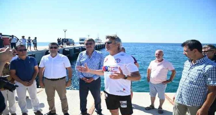 ‘Bayrağımız kulaçlarla Kıbrıs'a etkinliği Anamur’dan start aldı