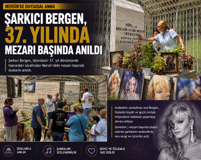 Şarkıcı Bergen, ölüm yıl dönümünde mezarı başında anıldı