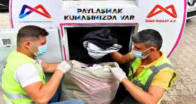 Mersin'de 300 noktaya daha 'kullanılmış tekstil kumbarası' yerleştiriliyor
