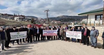 Köylülerin taş ocağı tepkisi