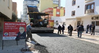 ERDEMLİ'YE BETON KAPLAMA YOL