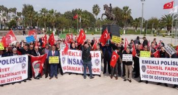 Mersin'de emekli polisler 3600 ek gösterge istedi