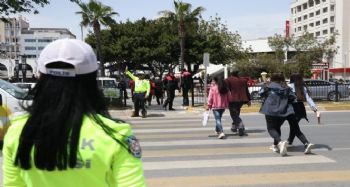 Mersin'de yaya önceliği denetimi yapıldı