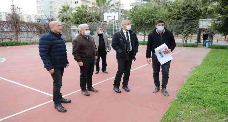 Mezitli'de atıl spor sahaları komplekse dönüştürülüyor