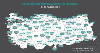 Mersin'de vaka sayısı 100 binde 350 kişiyi geçti