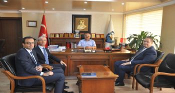 HALKBANK MERSİN ŞUBE MÜDÜRÜ EŞELİOĞLU’NDAN BAŞKAN DİNÇER’E ZİYARET