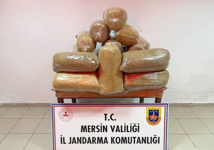 Mersin’de 100 kilo kaçak tütün ele geçirildi, 1 kişi gözaltına alındı