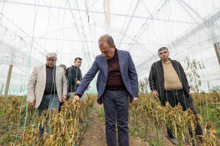 Başkan Seçer, zirai dondan etkilenen çiftçilerle bira araya geldi