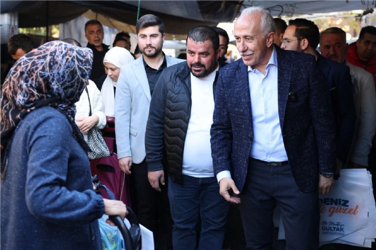 Başkan Gültak, Kiremithane Mahallesi semt pazarını gezdi