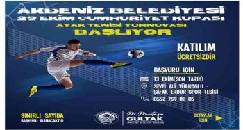 Akdeniz Belediyesi, 29 Ekim Cumhuriyet Kupası Ayak Tenisi Turnuvası düzenliyor