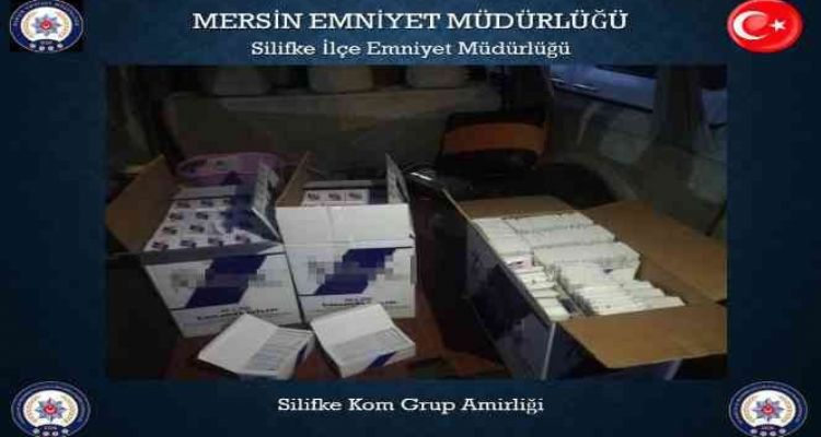 Mersin'de 30 bin adet makaron ele geçirildi