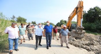 Mezitli Belediyesi, tehlikeli geçitte çalışmalara başladı