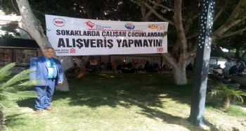 SOKAKTA ÇALIŞAN ÇOCUKLAR İÇİN AFİŞLİ UYARI