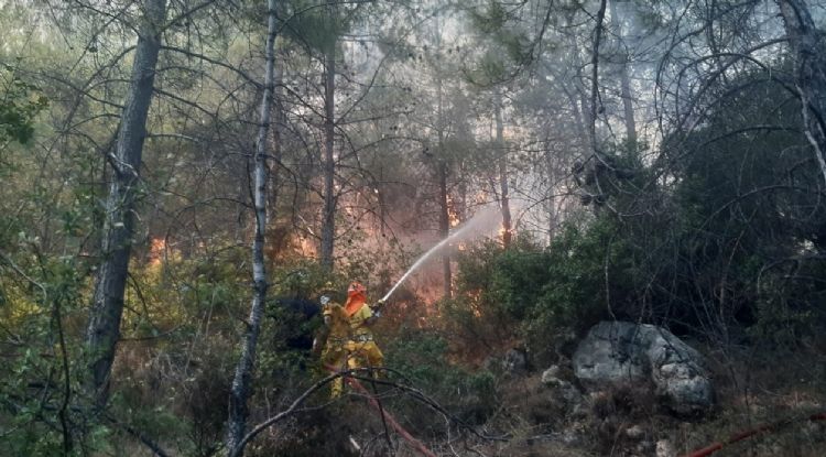Mersin’deki orman yangını kontrol altına alındı, 3 hektar alan zarar gördü