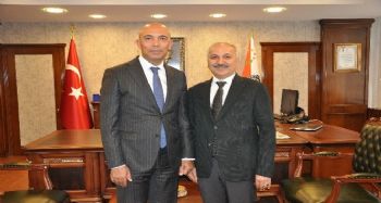 Başkan Dinçer ve ESOB yönetiminden Em niyet Müdürü Şahne'ye ziyaret