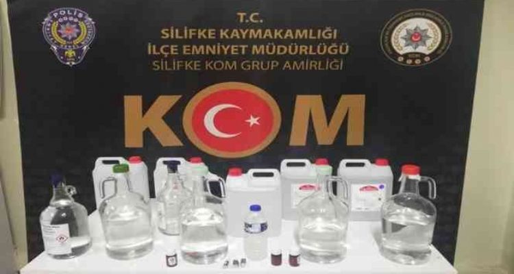Silifke'de sahte içki operasyonu
