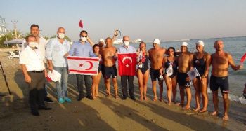 KKTC'den Mersin'e barış için 38 saat ve 100 km kulaç attılar