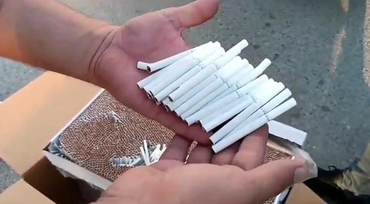Mersin’de 6 milyon 100 bin bandrolsüz doldurulmuş makaron ele geçirildi