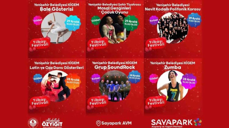 Yenişehir Belediyesinin yılbaşı etkinliklerinde sanat, eğlence ve müzik bir arada olacak