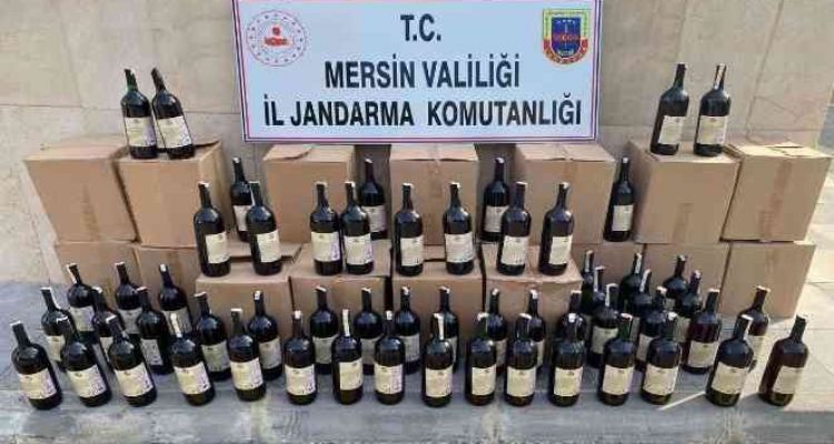Mersin'de 540 litre kaçak içki ele geçirildi