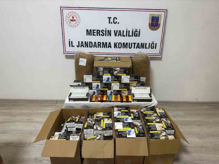 Mersin’de kaçak makaron operasyonu: 2 gözaltı