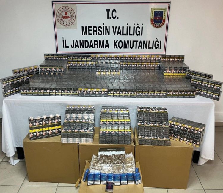Mersin’de kaçak makaron operasyonu: 2 gözaltı