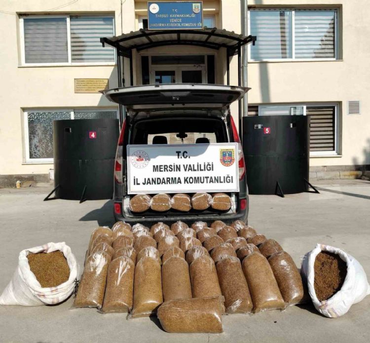 Mersin’de 455 kilo kaçak tütün ele geçirildi