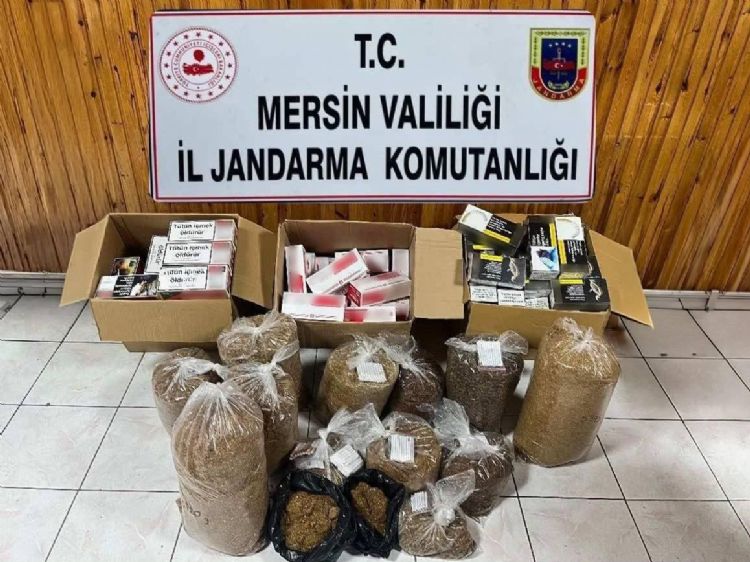 Mersin’de kaçak makaron operasyonu: 2 gözaltı