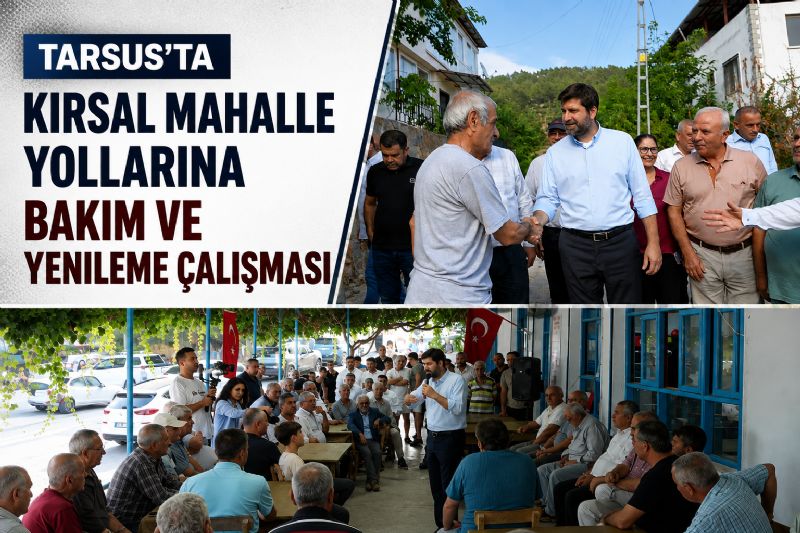 Tarsus’ta kırsal mahalle yollarına bakım ve yenileme çalışması