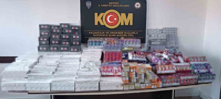 Mersin’de binlerce kaçak ürün ele geçirildi