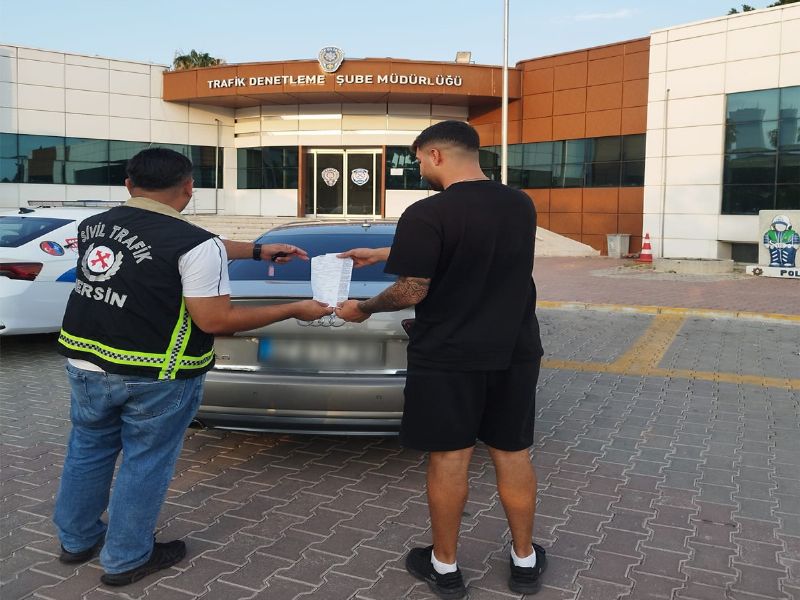 Mersin’de makas atan ehliyetsiz sürücüye 170 bin lira ceza