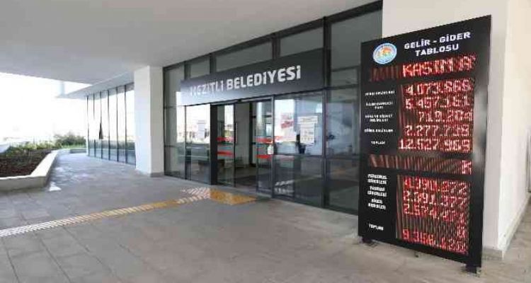 Mezitli Belediyesinin gelir-gider tablosu örnek oluyor