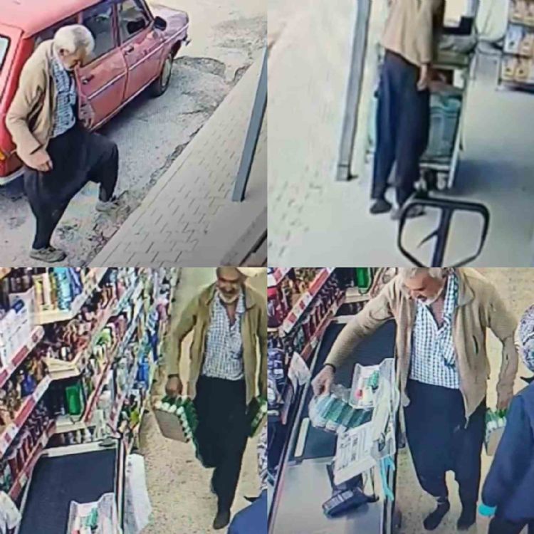 Mersin’de içleri ısıtan görüntü: Çamurlu ayakkabısını çıkardı, çorapla markette alışveriş yaptı