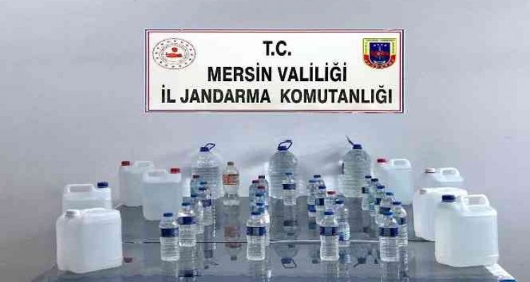 Mersin'de 80 litre sahte içki ele geçirildi