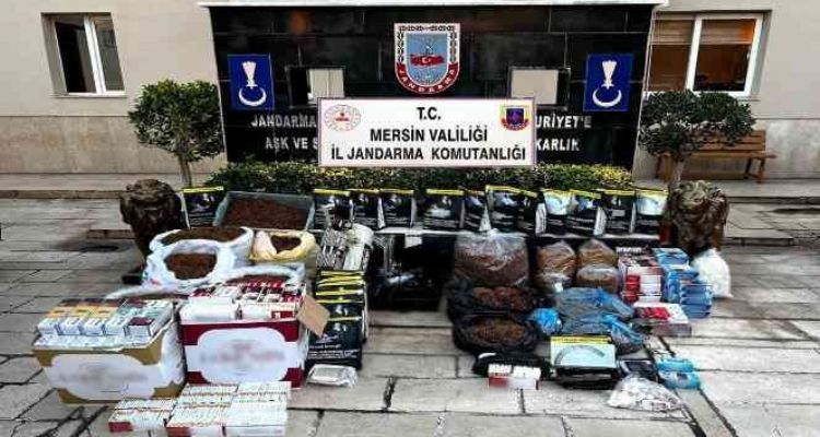 Mersin'de 70 bin kaçak makaron ele geçirildi