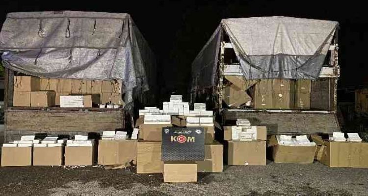 Mersin'de 16 milyon adet boş makaron ele geçirildi