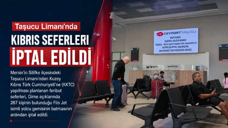 Taşucu Limanı’nda Kıbrıs seferleri iptal edildi